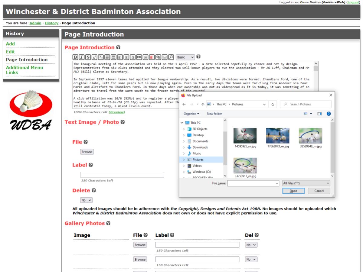 Add formatted information such as rules, timetables, announcements and more.